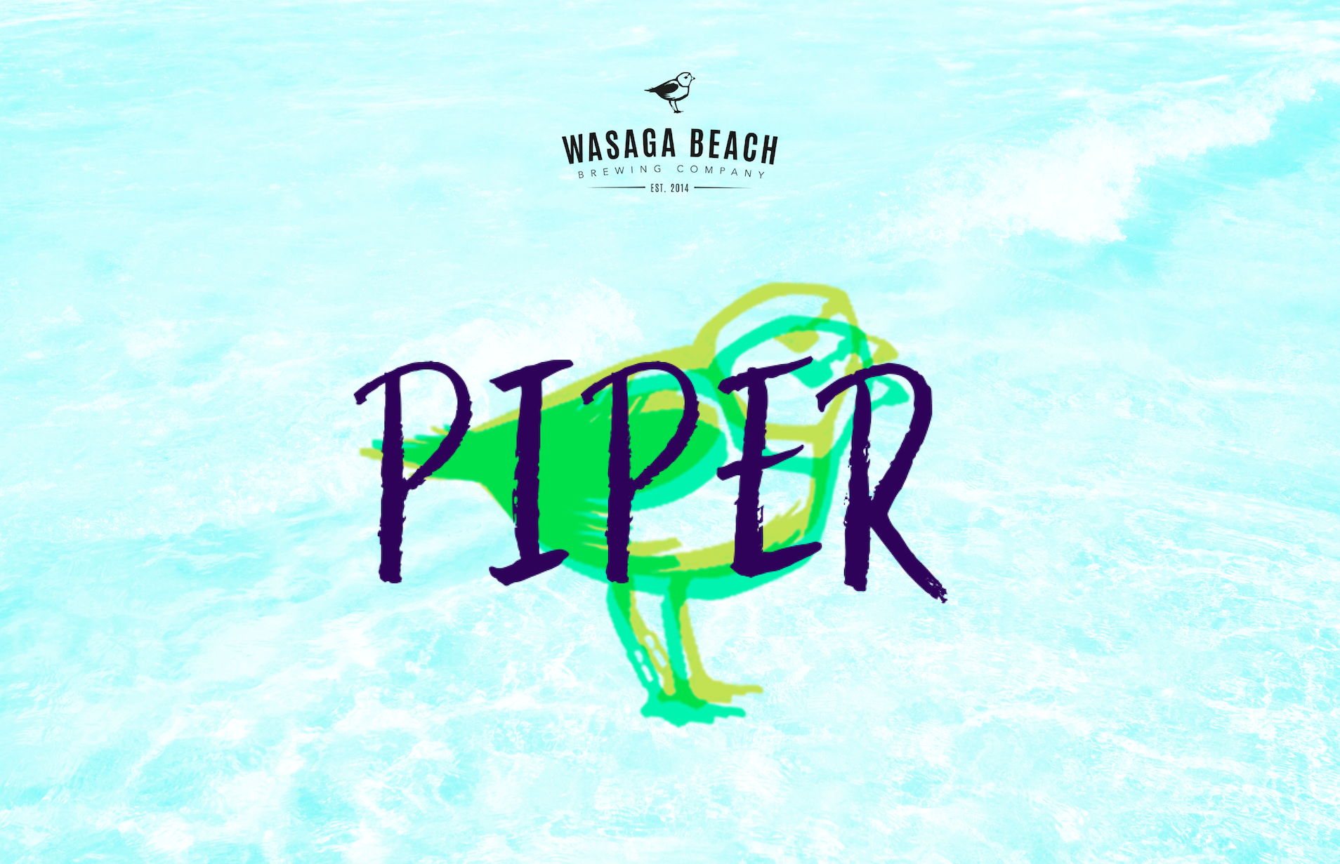 A header image showing the Piper Wasaga Beach logo and the Piper Logo on top of a picture of waves crashing.