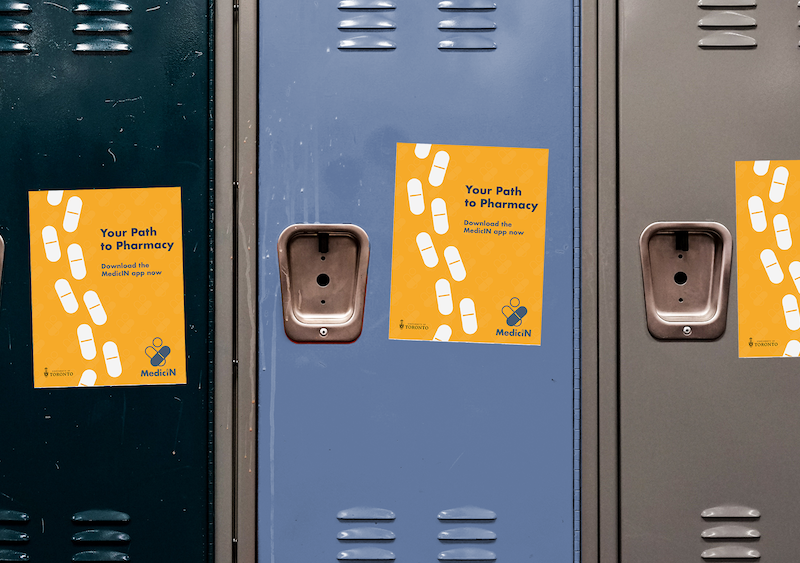 posters on lockers